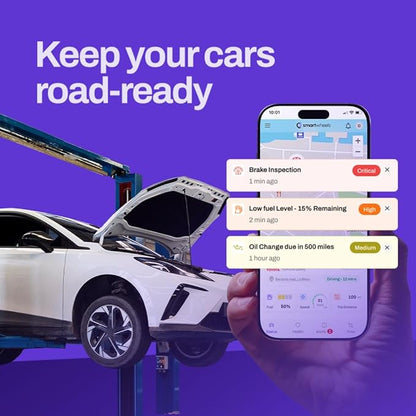 SmartWheels GPS Tracker for Vehicles - Real Time Location Tracking, Route History, Speed & Driving Insights, Geo-Fence, Accident Alerts - Car Tracker for Families & Fleets