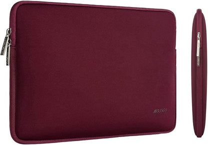 MOSISO Laptop Case 13.3 inch, 13-13.3 inch Laptop Sleeve Bag Compatible with MacBook Air/Pro 13/Pro 14 M5 M4 M3 M2 M1, HP Dell ASUS Lenovo, Neoprene Computer Sleeve Bag with Small Case, Wine Red
