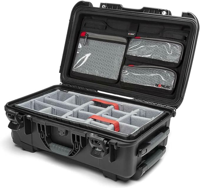Nanuk 935 Pro Photo Kit – Waterproof Travel Camera Hard Case with Padded Dividers and Wheels, 22” x 14” x 9” - Dustproof and Impact Resistant, Airline Carry-On Approved – Black