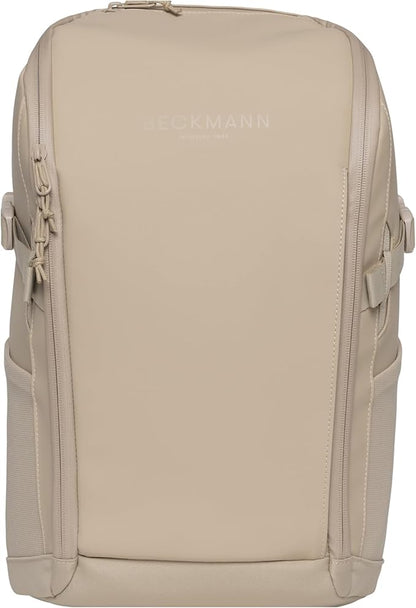 Beckmann STREET GO – Bold & Stylish Ergonomic backpack for Teens & Adults, Versatile & Functional, 26L Capacity expands to 31L - Sustainable & Durable - Water-Resistant, Lightweight. BEIGE