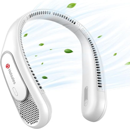 Hotsales Neck Fan, Hands Free Bladeless Neck Fans Portable Rechargeable, 6000 mAh Battery Operated Wearable Personal Fan, Cooling Neck Fan, 3 Speeds, USB Fan Gifts for Men, Women, Travel, Outdoor