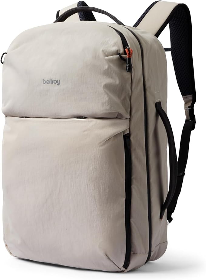 Bellroy Lite Travel Pack 30L (carry-on backpack, travel backpack for international travelers, with laptop pocket, interior packing cells and tuck-away shoulder straps) - Ash