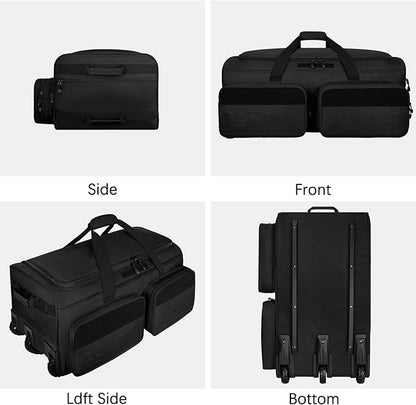 Rolling Duffle Bag with Wheels,120L Large Deployment Bag,Waterproof Military Duffle Bags for Tactical Military Deployment Camping