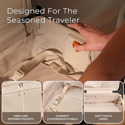 Briggs & Riley 21" Global Carry On Expandable Spinner - Luggage for Travel, Suitcases with Wheels, Hardside Rolling Bag for Men & Women, Self-Repairing Zipper - Sympatico Collection, Black