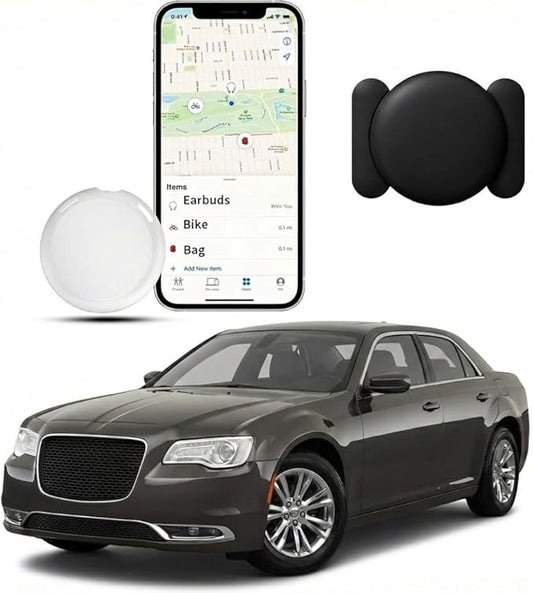 GPS Tracker for Vehicles Work with Find My (iOS Only) Real Time Global No Subscription No Monthly Fee Mini Hidden Car Tracker Device Smart Locator Tracking Tags with Magnetic Case for Kids Pets Bag