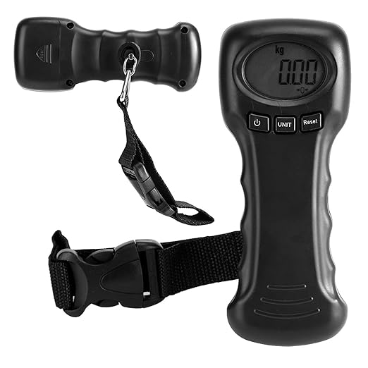 44kg/97lb Luggage Scale Travel Digital, ABS Suitcase Weight Scale with Ergonomical Handle, Portable Travel Scale Luggage Weight with LCD Digital Display, Hanging Belt