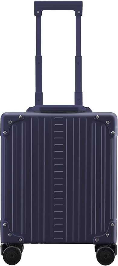 Aleon 16” Aluminum Vertical Underseat Carry-On Luggage - Luxury Business Briefcase with Wheels - Hardshell Suitcase for Airplane Travel (Sapphire)