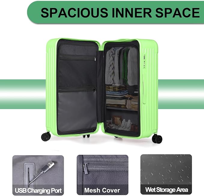 Krute Luggage 28 Inch Suitcase with Wheels PC+ABS Large Hardside Suitcases TSA Lock Checked Luggage