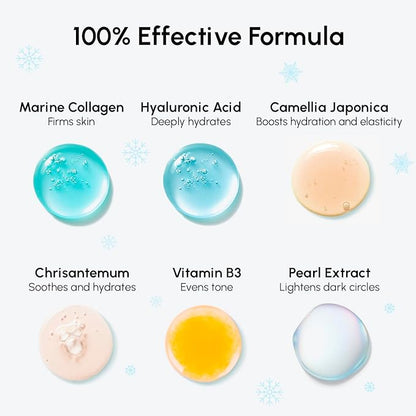 MAREE Eye Gels - Cooling Pads Under Eye Patches for Puffy Eyes and Dark Circles with Collagen & Hyaluronic Acid - Anti Wrinkles Under Eye Masks Skincare Treatment for Puffiness - Parches Para Ojeras