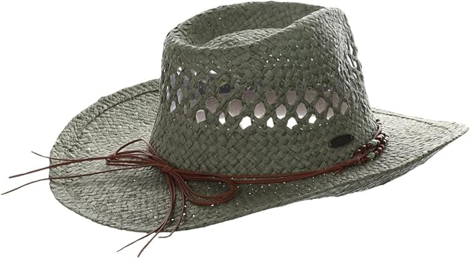 Panama Jack Drifter Sun Hat - Toyo Straw, 3 1/4" Shapeable Brim