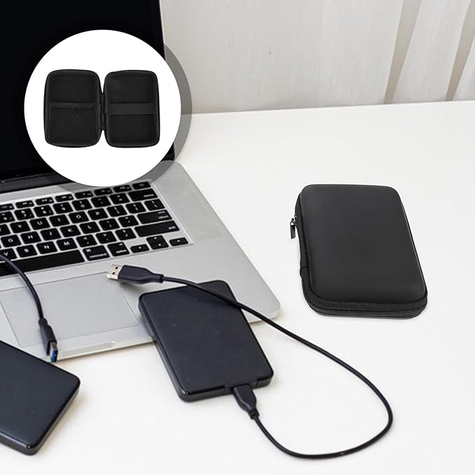 2pcs Travel Gadget Bag Compact Shockproof Electronic Accessories Organizer Pouch for Cable Charger Power Bank Earphones Storage