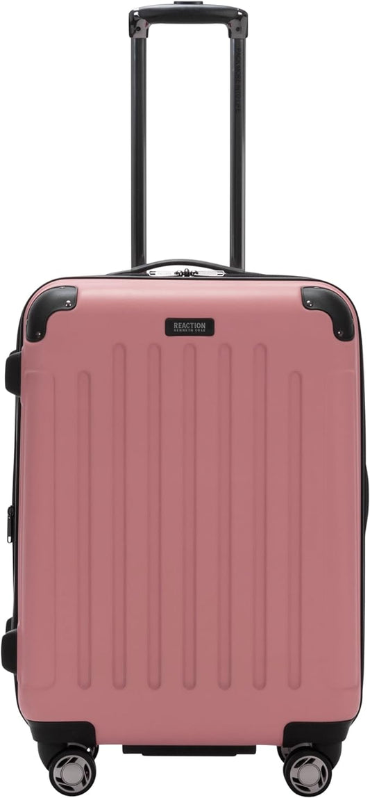 Kenneth Cole REACTION Renegade Luggage Expandable 8-Wheel Spinner Lightweight Hardside Suitcase, Peony, 24-Inch Checked