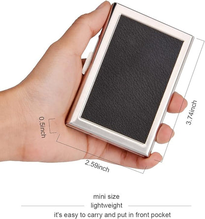 EASTNIGHTS RFID Credit Card Holder Stainless Steel Credit Card Protector Business Card Holder for Women Men