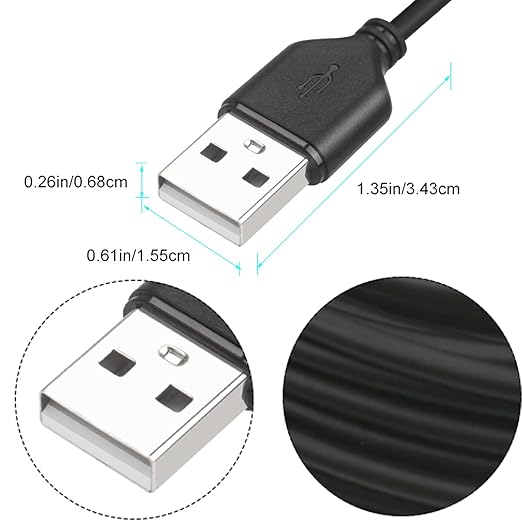 Long Slim 20ft Type2.0 Printer Wire, Type A to Type B Wire High Speed Type 2.0 A to B Wire Scanner Printer Cord to Computer for HP Canon Brother Dell Epson OD2.8MM