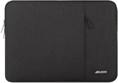 MOSISO Laptop Case 17.3 inch, 17-17.3 inch Laptop Sleeve Compatible with Dell, HP, Lenovo, Asus, Acer, Alienware, Polyester Vertical Computer Sleeve Bag with Pocket, Black
