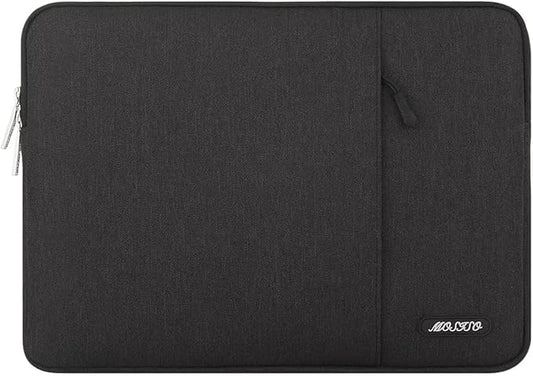 MOSISO Laptop Case 12.3 inch, 11.6-12.3 inch Laptop Sleeve Compatible with MacBook Air 11.6, Acer HP Dell Lenovo Samsung, Surface Pro, Polyester Vertical Computer Sleeve Bag with Pocket, Black