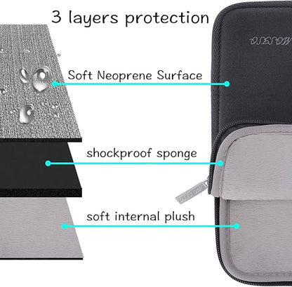 MOSISO Laptop Case 13.3 inch, 13-13.3 inch Laptop Sleeve Bag Compatible with MacBook Air/Pro 13/Pro 14 M5 M4 M3 M2 M1, HP Dell ASUS Lenovo, Neoprene Computer Sleeve Bag with Small Case, Space Gray