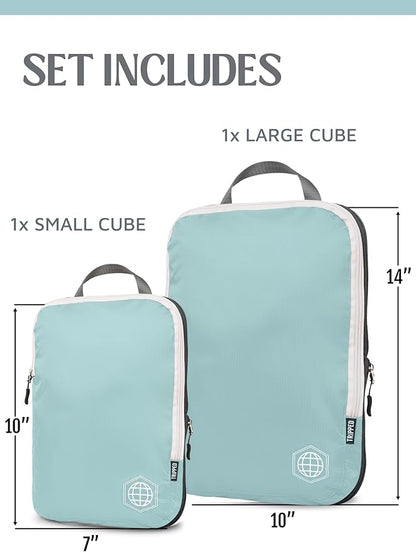Compression Packing Cubes Set for Travel - Lightweight, Durable Clothes Organizer for Carry-On Luggage and Suitcases by TRIPPED Travel Gear