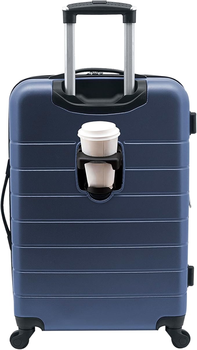Wrangler 20" Smart Spinner Carry-On Luggage With Usb Charging Port, 20 Inch Carry-On, Navy Blue
