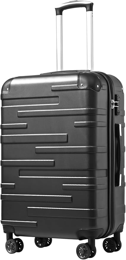 Coolife Luggage Suitcase Carry-on Hardside Travel Luggage TSA Lock Spinner Telescopic Handle