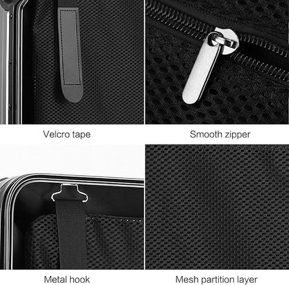 Oblique Angle Metal All Aluminum Magnesium Alloy Material Carry-on Luggage TSA Customs Lock Zipperless Silent Rotary Wheel Business Suitcase Set (silvery, 26 '')
