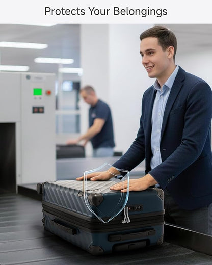 28 Inch Luggage with Spinner Wheels, KVC Expandable Hardside Large Checked Suitcase (EX-Core, Charcoal Metallic, 28 Inch, 105L-113L)