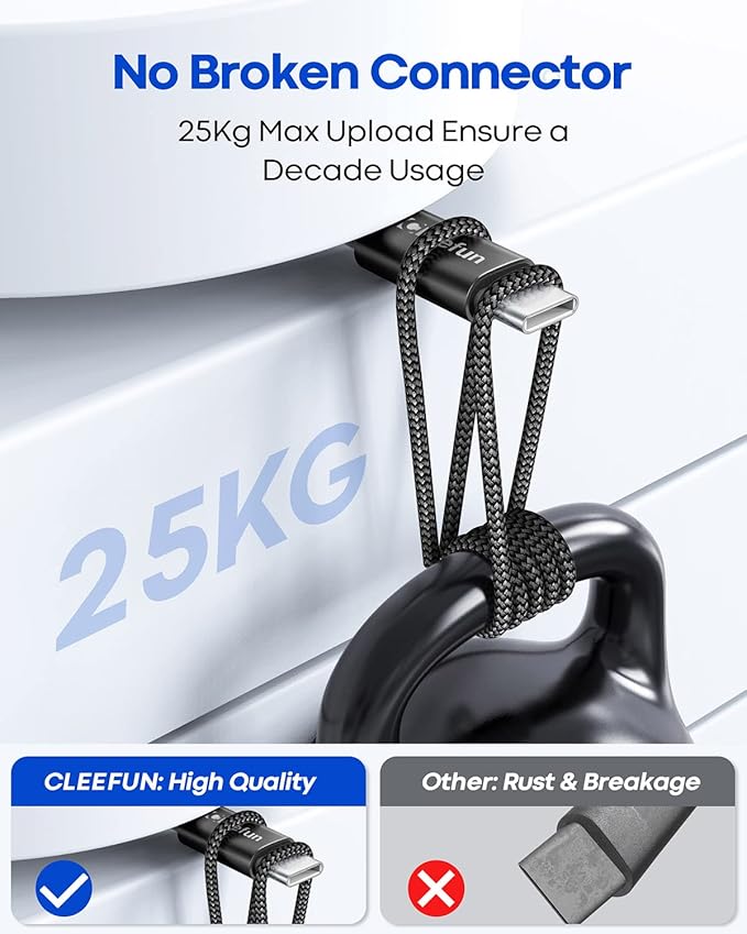 CLEEFUN USB C Cable 6ft, 5-Pack USB A to Type C Charger Cord Fast Charging for iPhone 17 16 15 Pro Max Plus Air 16e, for Samsung Galaxy S25 S24 S23 S22 S21 S20 S10 A17 A16 A15 A56 A55 A26 A35 A36