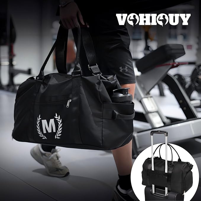 Gifts for men - Gym Bag for Men - Fitness Workout Sports Travel Duffle Bag with Wet Pocket & Shoes Compartment Father's day, Birthday or Anniversary for Men, Dark Green, GG100