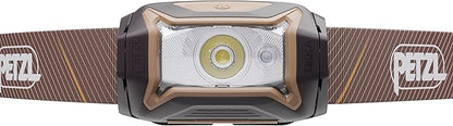 PETZL Tikka Headlamp - Compact 350 Lumen Light with Red Lighting, for Hiking, Climbing, Running, and Camping - Brown