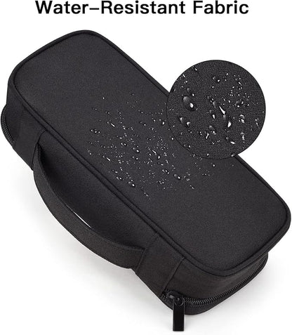 Cable Organizer Bag, Electronic Organizer Travel Case for Charger & Cords, Travel Accessories, Portable Power Bank (Black)