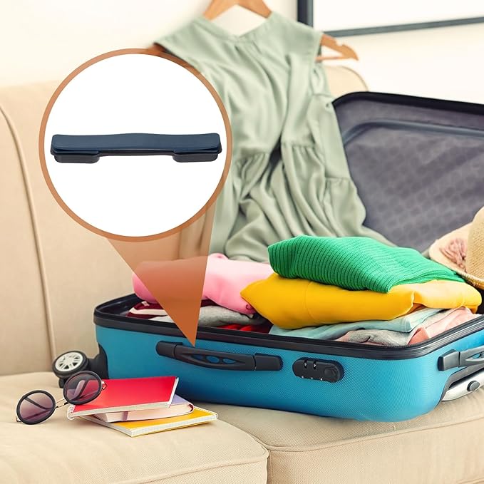 uxcell 2 Pcs Luggage Handle Replacement 8.5 Inch Suitcase Handle Carry Strap Plastic Pull Handle Grip Luggage Replacement Parts with Screws for Suitcase Box Luggage Case, Navy Blue