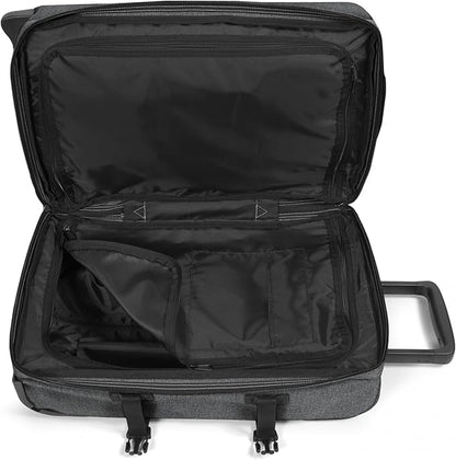 Eastpak Tranverz S – 42L Large Wheeled Luggage with Dual Compartments, TSA Lock, Compression Straps & Smooth-Wheeling System, Black Denim