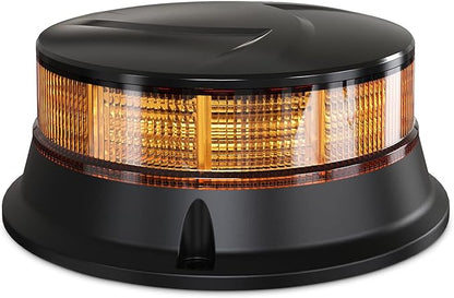 Agrieyes Amber Beacon Light 4.2Inch, Flashing Safety Warning Lights Permanent/Magnet Mount (Amber, Screw)