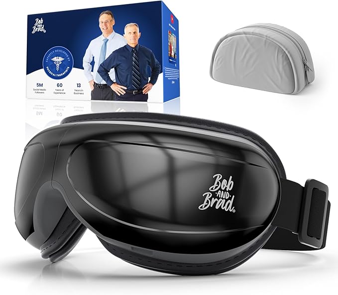 BOB AND BRAD Eye Massager, EyeOasis 2 Temple Massager with Heat, Smart Eye Mask Massage for Migraine with BT Music, Reduce Dry Eyes Improve Sleep, Christmas Birthday Gifts for Women Men Dad