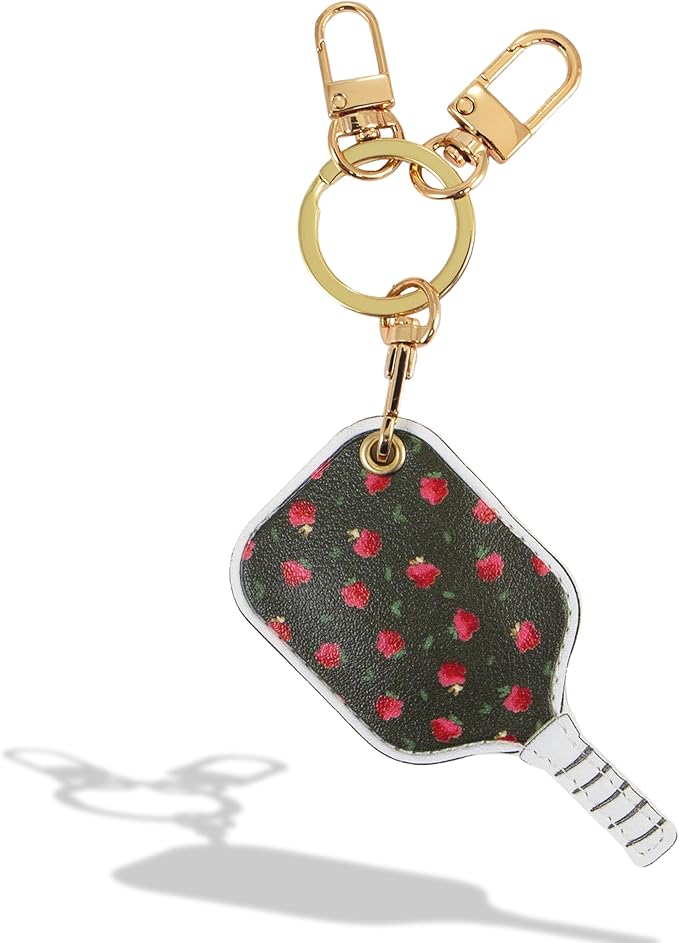 Sonix Keychain Case Compatible with Apple AirTags | Protective Cover Keychain | Pickleball Raspberry
