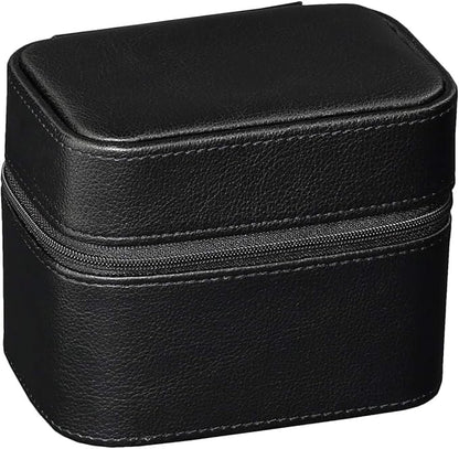 ROTHWELL 2 Watch Travel Case Storage Organizer for 2 Watches | Tough Portable Protection w/Zipper Fits All Wristwatches & Smart Watches Up to 50mm (Black/Grey)