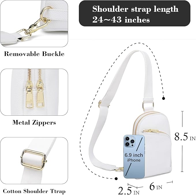 INICAT RFID Blocking Sling Bag,Anti Theft Crossbody Bags for Women,Travel Gifts Cross Body Purses Vegan Leather