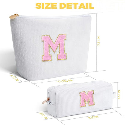 Mothers Day Gifts for Mom,Mum Gifts from Daughter,Birthday Gifts for Wife Sister Her,Mother in Law Gift,Mama Gifts Idea,Makeup Bag Set Cosmetic Bag - White,M