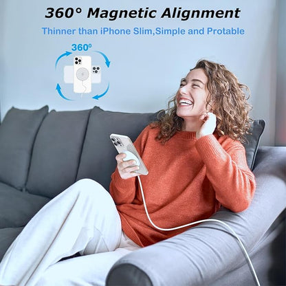 Wireless Charger,[Apple MFi Certified]15W Magnetic Charger 2Pack 3FT Magnetic Charge Pad with USB C Port PD Block Fast Charging Wireless Charge for iPhone Air/17 Pro Max/16 Pro/16 Plus/16e/15/14/13/12