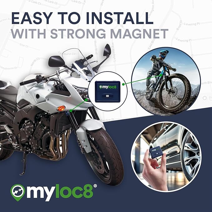 GPS Tracker for Vehicles with Magnet – 4G LTE Real-Time Location Device with App, Long Life Battery – Anti-Theft GPS Tracker for Car, Motorcycle, Scooter, Bike - (12-Mo Subscription Included)