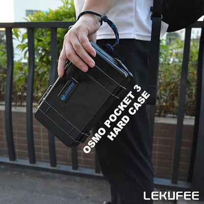 Lekufee Travel Waterproof Hard Case Compatible with DJI Osmo Pocket 3/Creator Combo/Power Expansion Combo/DJI Pocket 3 Video Camera/Vlogging Camera and Accessories(Case & Bag Only)