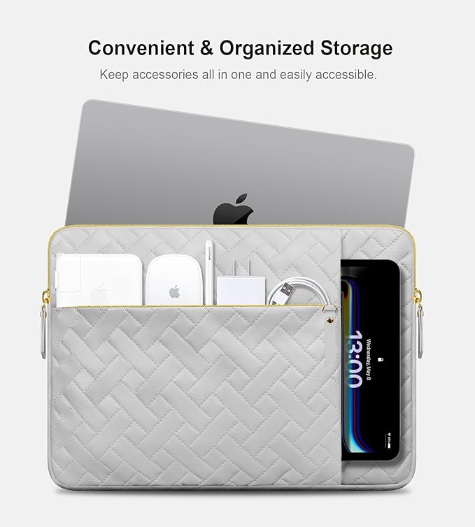 Lacdo Laptop Sleeve Case for 14 inch New MacBook Pro M5/M4/M3/M2/M1 Chips Pro Max A3434 A3112 A3401 A3185 A2918 A2992 A2779 2025-2021, 13.8" Surface Laptop 7th Copilot+PC Computer Bag, Space Gray