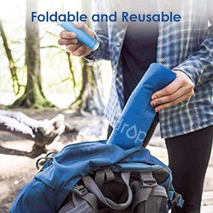 Waterdrop Gravity Water Bag for Camping, Travel, Backpacking, Hiking and Emergency, Compatible with Water Filter Straw, Flex Foldable, 1.5 Gal Bag