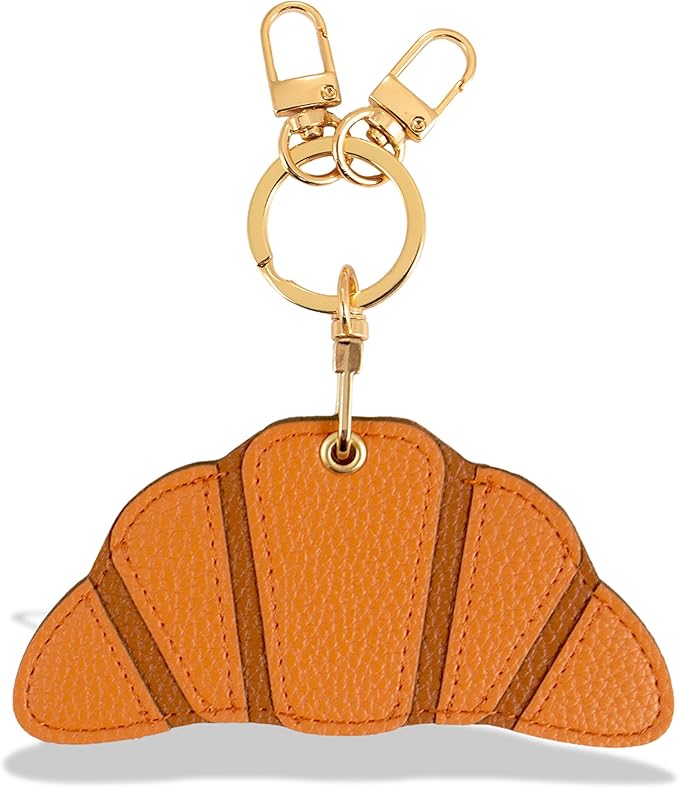 Sonix Keychain Case Compatible with Apple AirTag | Protective AirTag Cover Keychain Charm | Pretzel Croissant