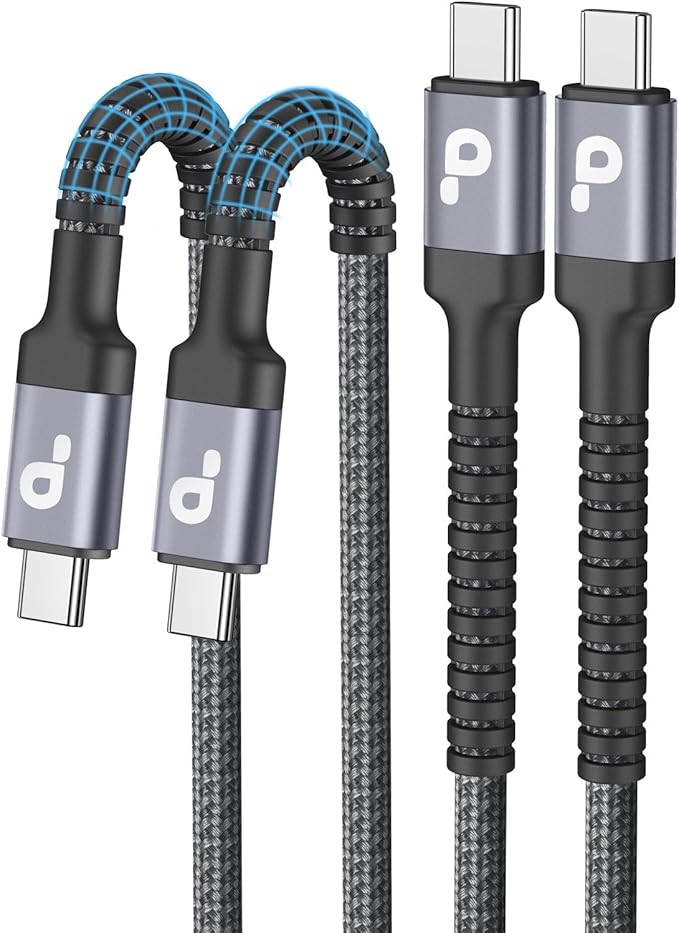 USB C Cable 6FT, 2 Pack USBC to C Cables, Type C Fast Charging Cable Nylon Braided USBC Charger Cable Compatible with iPhone 17/16/15/Pro/Plus/Pro Max/Samsung Galaxy S23/LG and More
