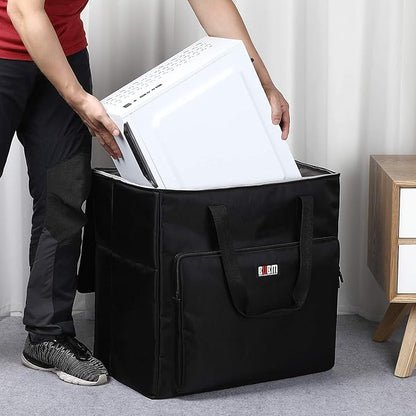 BUBM Desktop Computer Carrying Case, Padded Nylon Carry Tote Bag for Transporting Computer Tower PC Chassis, Keyboard, Cable and Mouse…