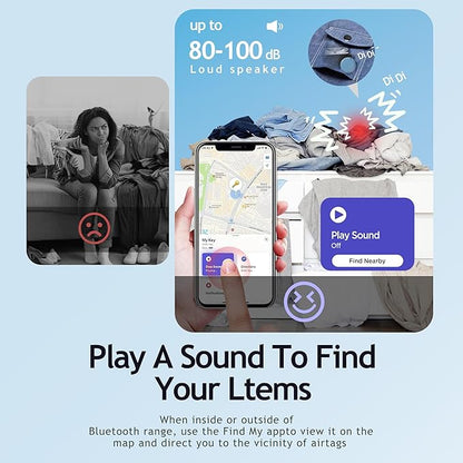 Air Tracker Tags-4 Pack Tracker Tag Work with Apple Find My (iOS 14.6 Above Only) Smart Tag Item Finders for Key, Luggage, Backpack，etc. (Red, Blue, Purpule, Glue, 4 Pack)