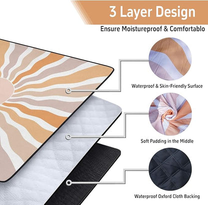 Extra Large Picnic Outdoor Blanket 80''x80'' Waterproof and Sandproof Picnic Foldable Mat for Beach Camping Accessories for Grass Lawn Park
