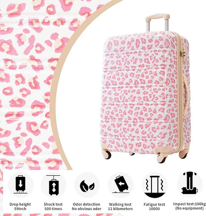 Luggage Sets 3 Piece Durable Suitcase Set with Spinner Wheels, 3 Pcs Hardside Lightweight luggage with TSA Lock, Large Checked Travel Suitcases