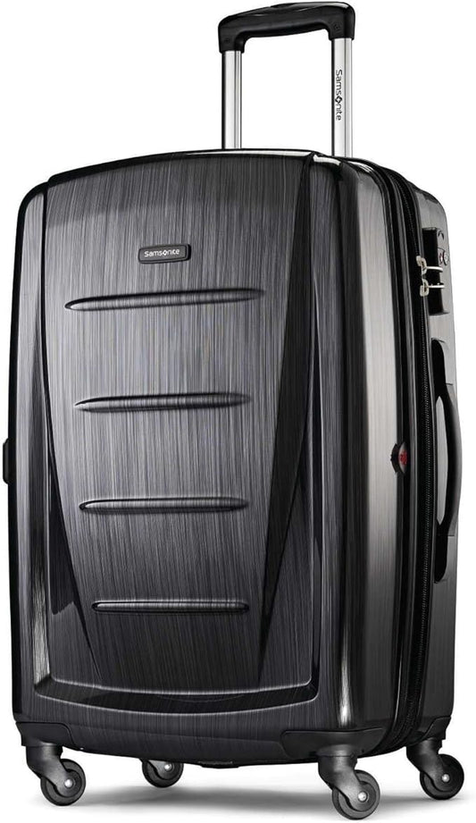 Samsonite Winfield 2 - 20-Inch Hardside Luggage with 360° Spinner Wheels, TSA Lock, Airline Approved - Brushed Anthracite
